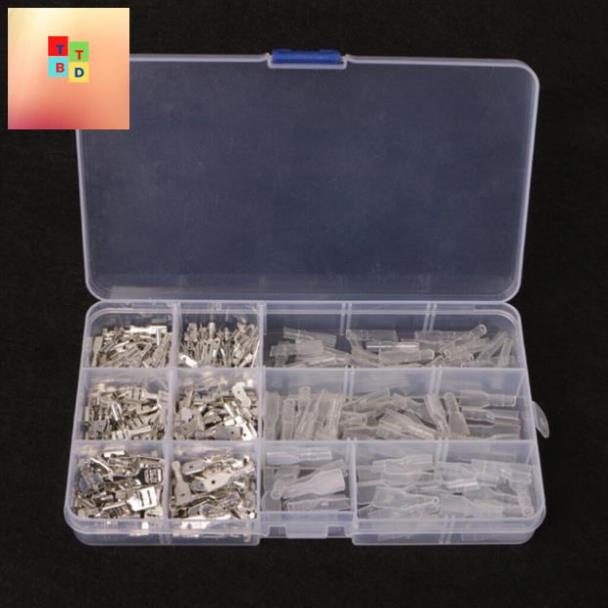✅Set 270 đầu cos đực và cái kèm vỏ bọc 2.8 ,4.8 ,6.3 mm.cos, giắc điện, nối dây điện thông dụng cho xe hơi xe máy