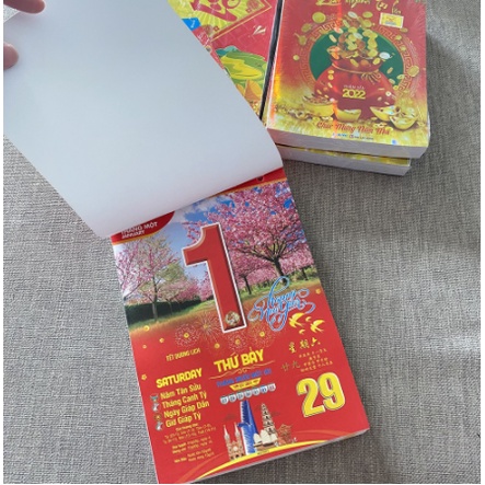 LỊCH BLOC 2024 CÁC KÍCH THƯỚC 13x18CM, 14.5x20.5CM CỰC ĐẸP MẪU MỚI NHẤT TÉT GIÁP THÌN - SÁCH VPP QUỐC HUY.