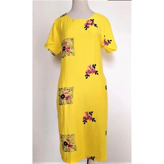 [GIẢM GIÁ] Đầm Suông Thêu Hoa - Vải Đũi (55KG - 77KG)