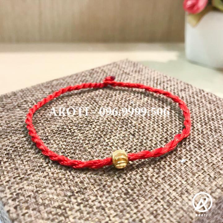Vòng phong thủy - Vòng phong thủy dây chỉ đỏ kim vàng V154 -SP 1