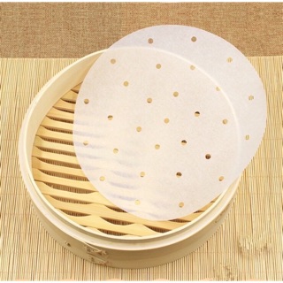 Set 200 tờ giấy nến đục lỗ dùng để hấp, nướng, size 23cm