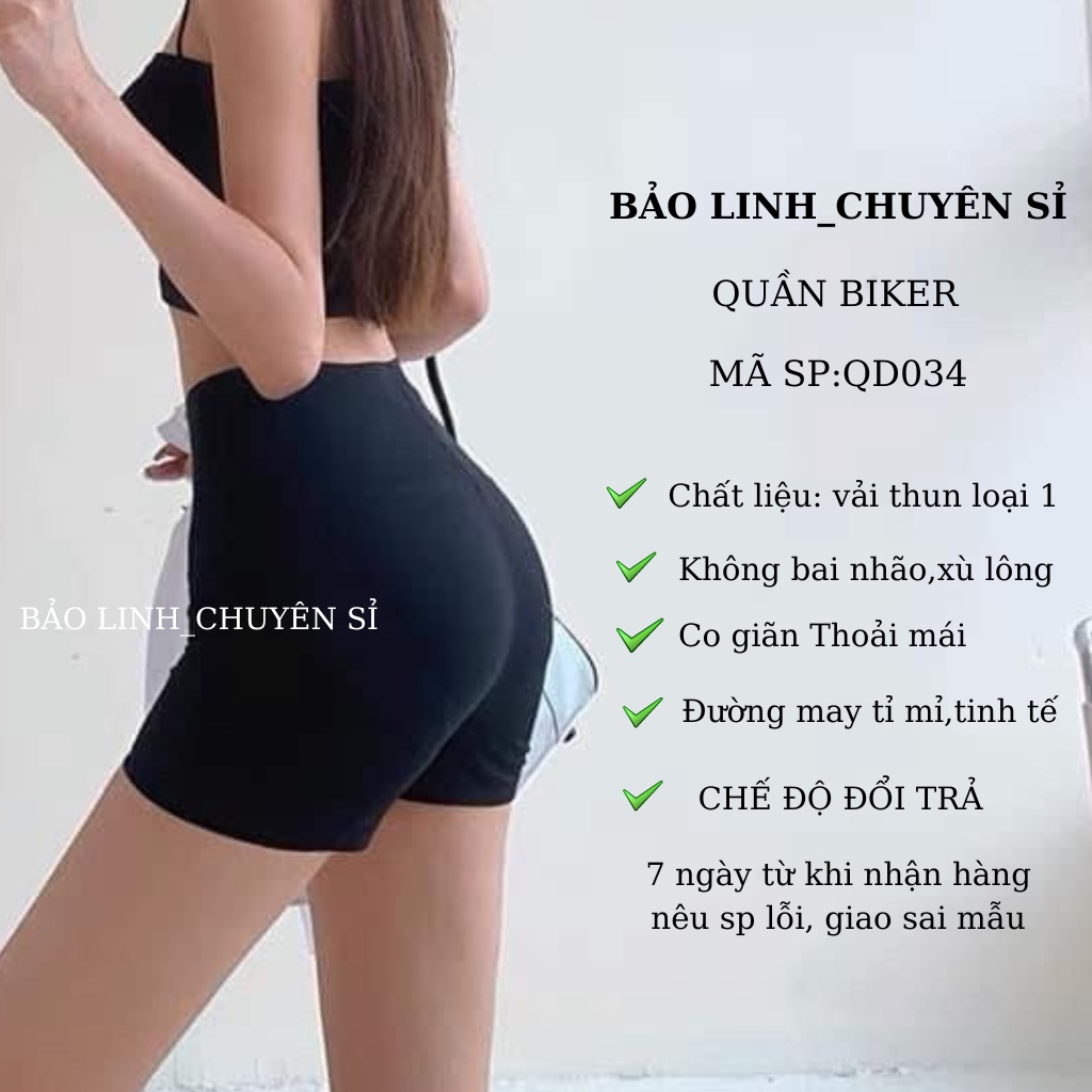 Quần Short Biker Nữ Bigsize.Đùi Legging Lưng Thun Dáng Ngắn Mặc Nhà tập Gym Yoga