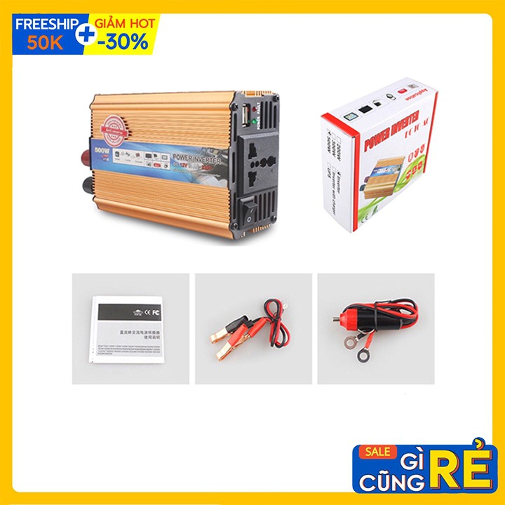 Bộ kích điện inverter 500W, đổi nguồn 12v lên 220V