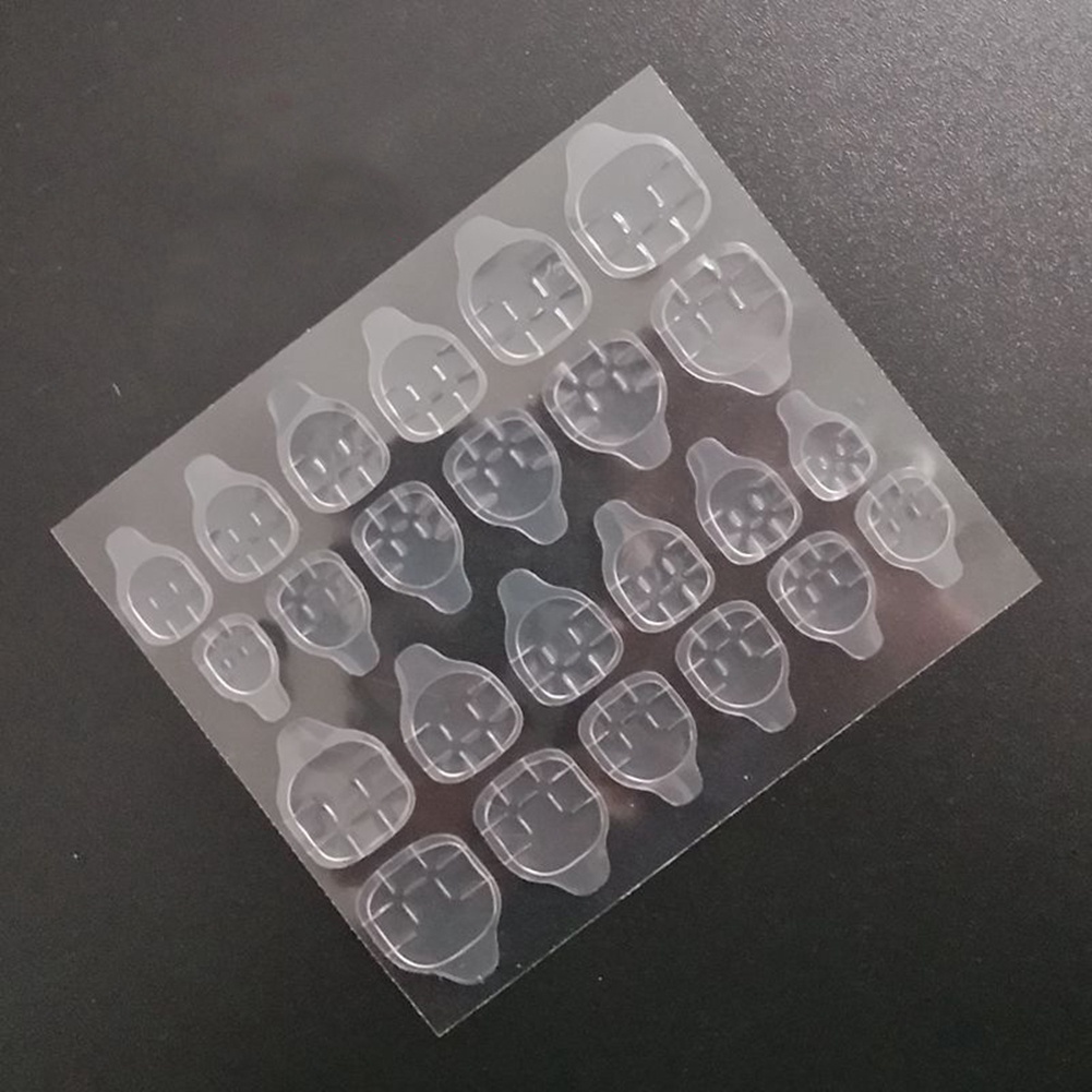 Set 24 Miếng Dán Hai Mặt Trong Suốt Trang Trí Móng Tay Nghệ Thuật