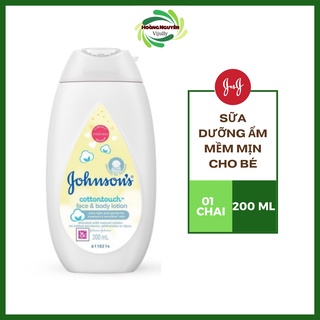 Sữa dưỡng ẩm mềm mịn Johnson's baby cotton touch 200ml