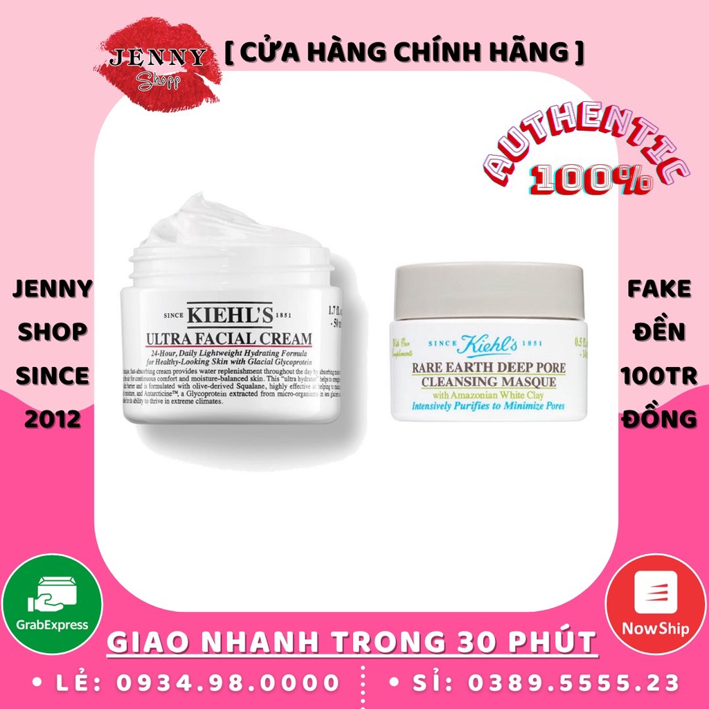 Set Mặt Nạ &amp; Kem Dưỡng Da Kiehl's Mask Moisture Duo