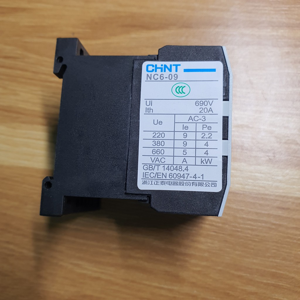 Khởi động từ mini, công tắc tơ mini, công tắc tơ cuộn hút ngang không tiếng ồn CHINT 9A - coil 220V,Mini Contactor