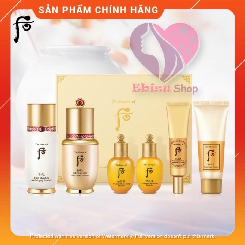 🔥HÀNG MỚI 🔥 Set tinh chất Essence Whoo Bichup Anti-Aging 6sp