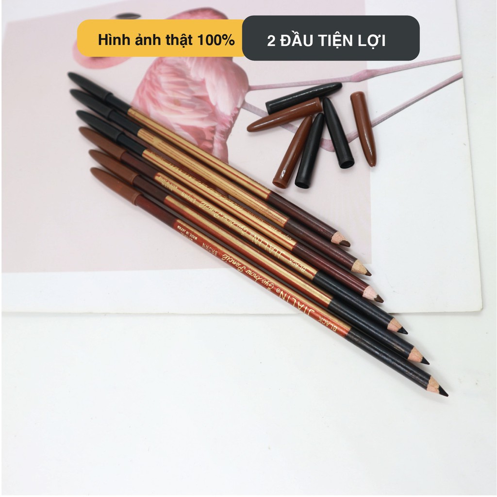 Bút chì kẻ mày 2 đầu Jialin eye brow pencil material made in japan