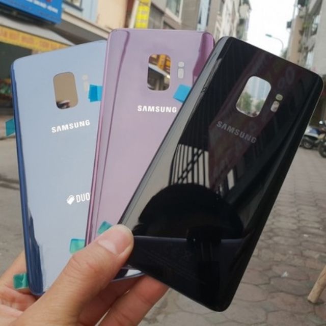 Nắp lưng kính đậy pin Samsung S9/ S9 plus đủ màu