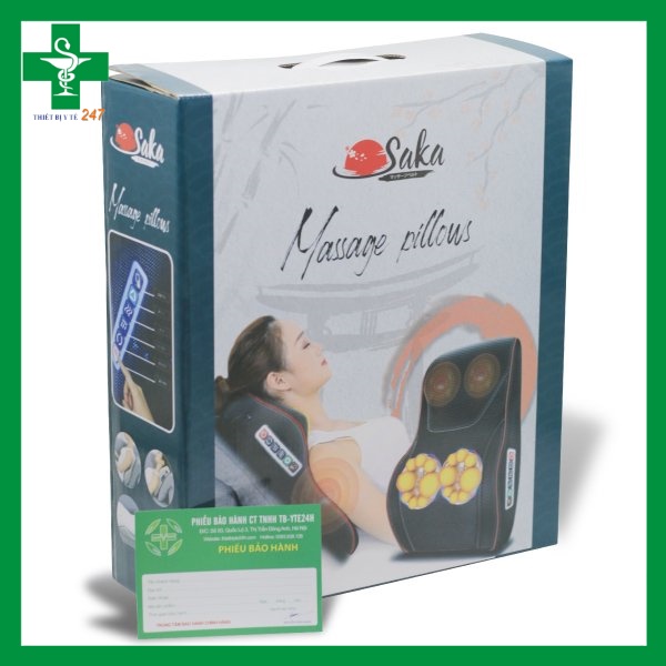 Gối Massage Cổ Vai Gáy, Máy Mát Xa Lưng 16 Bi Hồng Ngoại Cao Cấp Beame BM-L16