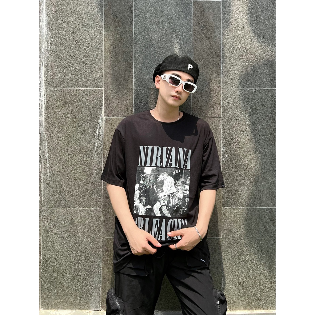 Áo thun local brand in hình Nirvana Bleach City Cycle cotton form rộng nam nữ oversize unisex