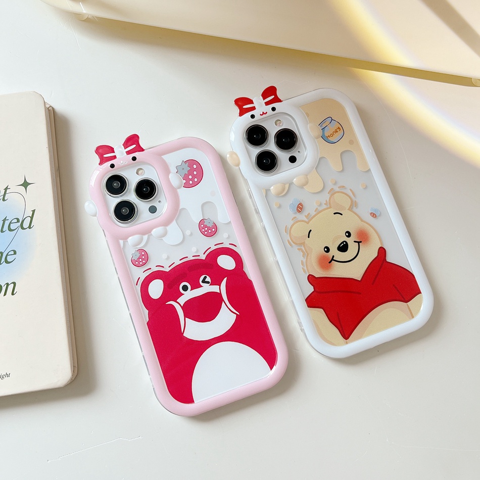 Ốp Điện Thoại Silicon Mềm Hình Winnie The Pooh 3D Cho iPhone 13 12 11 Pro MAX X XR XS MAX 12Pro 13Pro