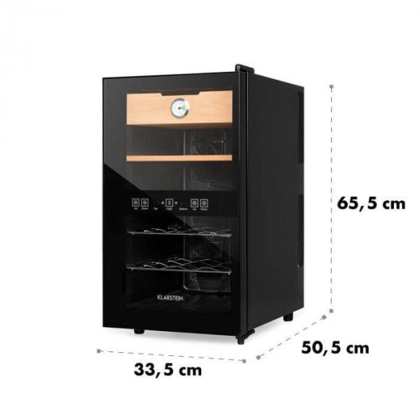 Tủ Bảo Quản Cigar Rượu Vang 2in1 Klarstein 48L