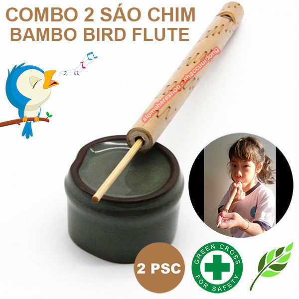 Bộ 2 Sáo Chim Rút Bằng Tre Thân Thiện Môi Trường An Toàn Cho Trẻ Nhỏ Có Clip Âm Thanh Thực Tế