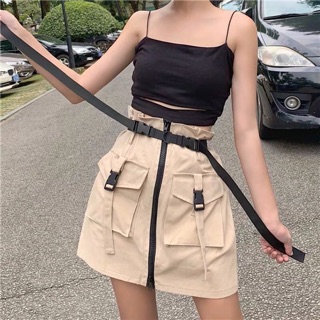 Chân váy ulzzang kèm belt
