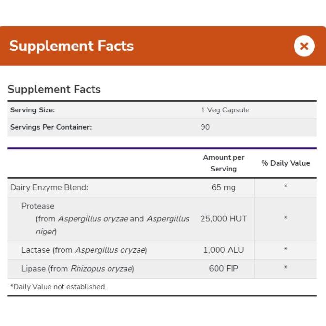 Now Dairy Digest Complete Viên Uống Hỗ Trợ Tiêu Hóa Cho Người Không Dung Nạp Sữa Bò (90 Viên)