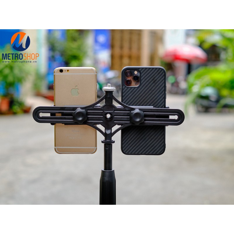 Bộ gắn điện thoại đèn LED và Mic Livestream | WebRaoVat - webraovat.net.vn