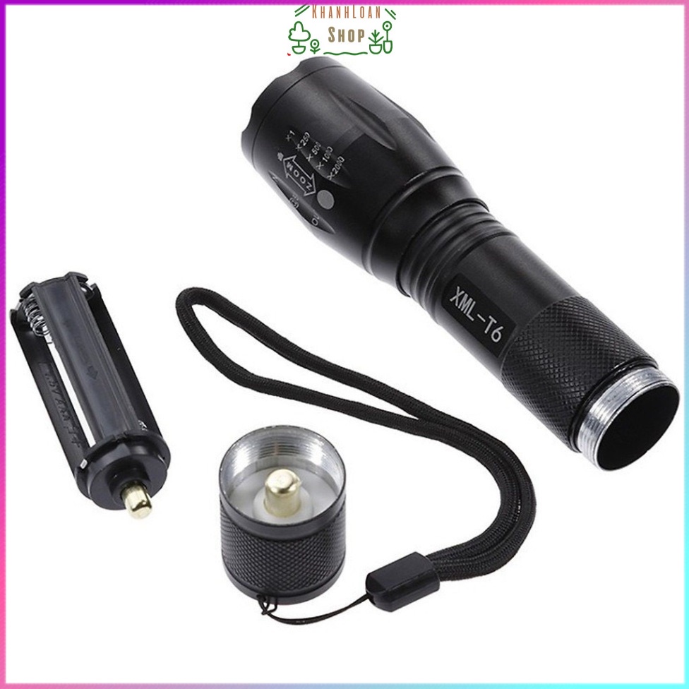 Đèn Pin T6 Siêu Sáng UltraFire Led Cree XML T6 Cao Cấp Hợp Kim Chống Nước Pin - Hàng Cao Cấp - Pin Cực Trâu