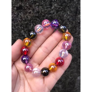Vòng tay topaz ngũ sắc 12ly