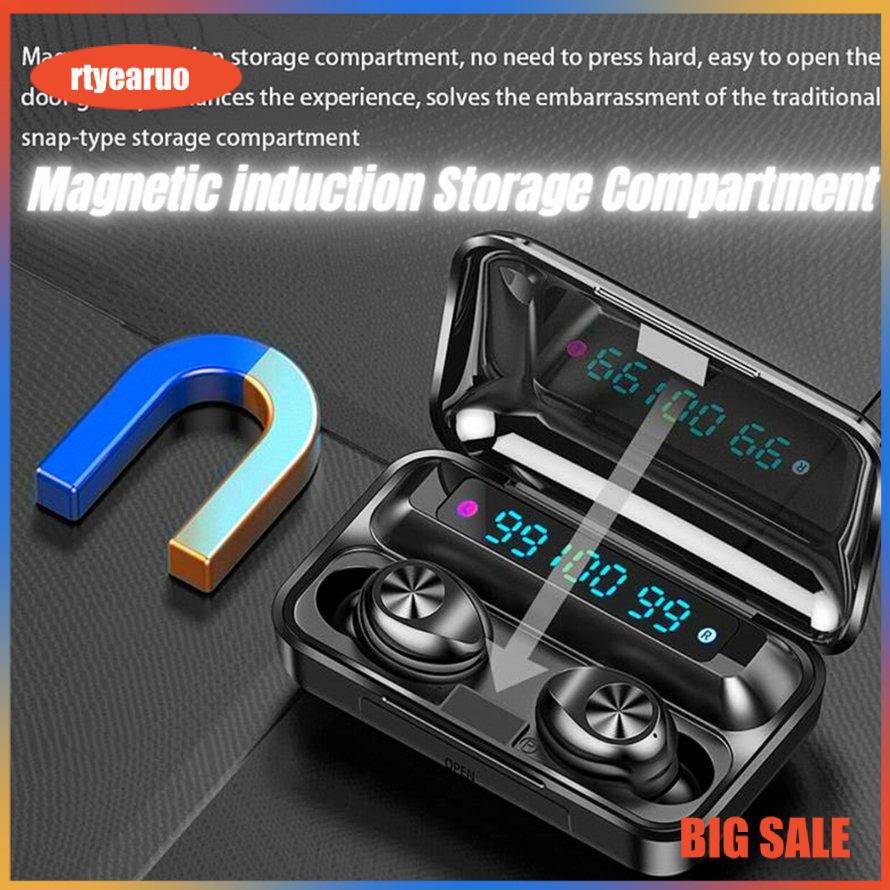 *Tai Nghe Bluetooth AMOI F9-10 PRO TWS Không Dây | nút cảm ứng | Hiển thị % pin, Dung Lượng 3500Mah