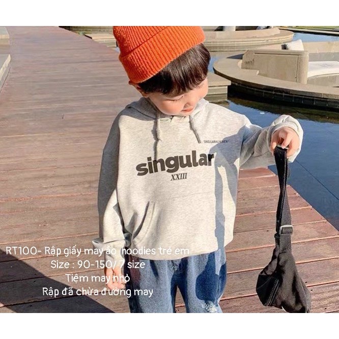 RT100_Rập giấy may áo hoddie cho bé