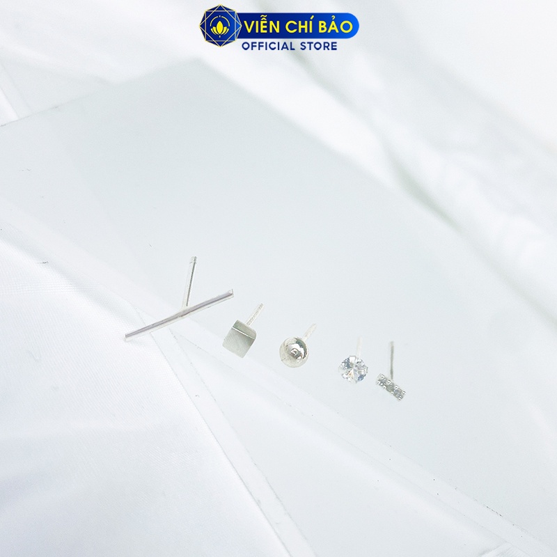 Set bông tai 5 món Trendy cá tính chất liệu bạc 925 thời trang phụ kiện trang sức Viễn Chí Bảo B400181x