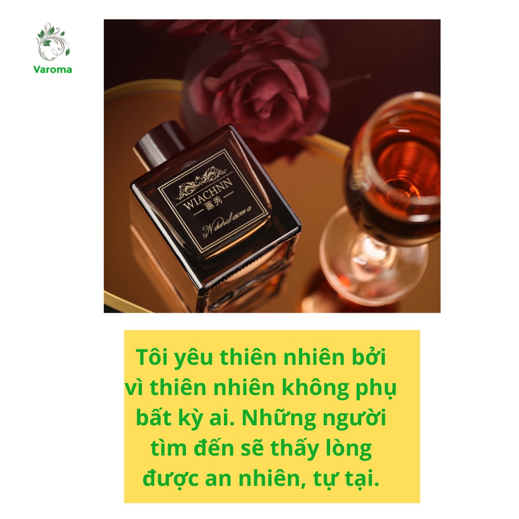 Lọ Khuếch Tán Tinh Dầu Thơm Phòng Thiên Nhiên WIACHNN 50ml Bản Sang Trọng Que Gỗ Tự Khuếch Tán Thanh Lọc Không Khí KT32