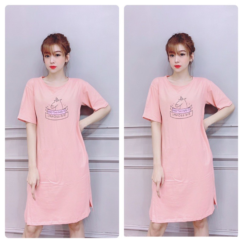 Đầm bigsize dáng suông thun thái form rộng dưới 70kg | BigBuy360 - bigbuy360.vn