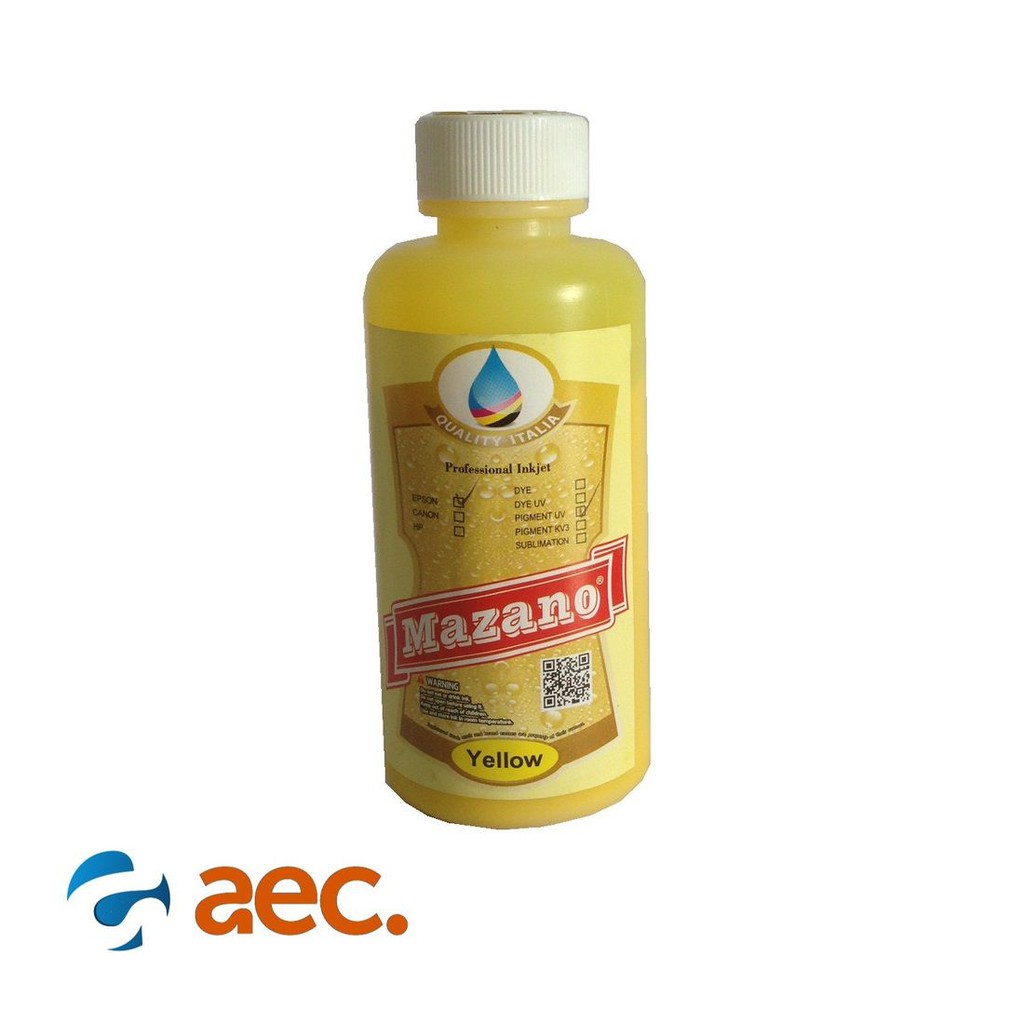 Bộ 4 chai mực Dye UV chống bay màu Mazano chai 100ml gồm 4 màu  dùng cho các máy in Canon