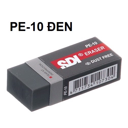 Gôm tẩy bút chì trắng / đen chất lượng cao SDI PE-10 - PE-12