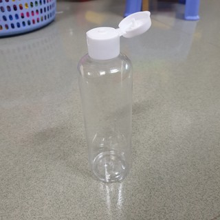 Chai nhựa Pet trong suốt nắp bật màu trắng sữa 200ML -250ML