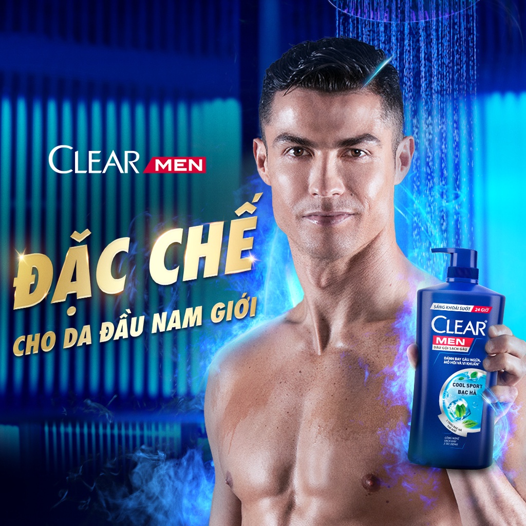 Dầu Gội Đầu Clear Men Deep Cleanse Than Hoạt Tính Đánh Bay Gàu, Ngứa Và Dưỡng Tóc Khỏi Khói Bụi 900G