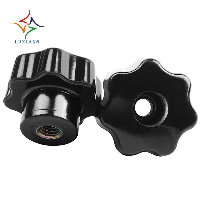 5 pieces Black star grip knobs, female thread diameter 8mm, head diameter 40mm