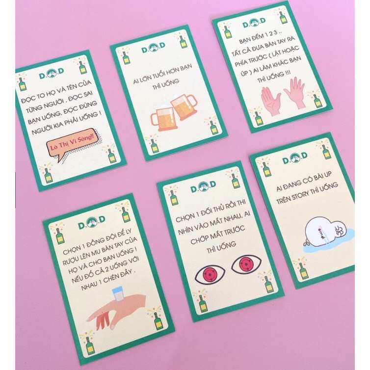 Bộ bài "XOÃ " game hot trend Cho Bữa Tiệc Ăn Nhậu Uống Rượu Bia BÙNG NỔ CUỘC CHƠI