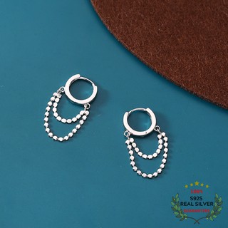 Bông Tai Bạc S925 Tua Rua Mini Dots Dạng Khoen Tròn Trẻ Trung Cá Tính | Khuyên Tai Nữ Trang Sức Bạc Dạng Khoen Bấm