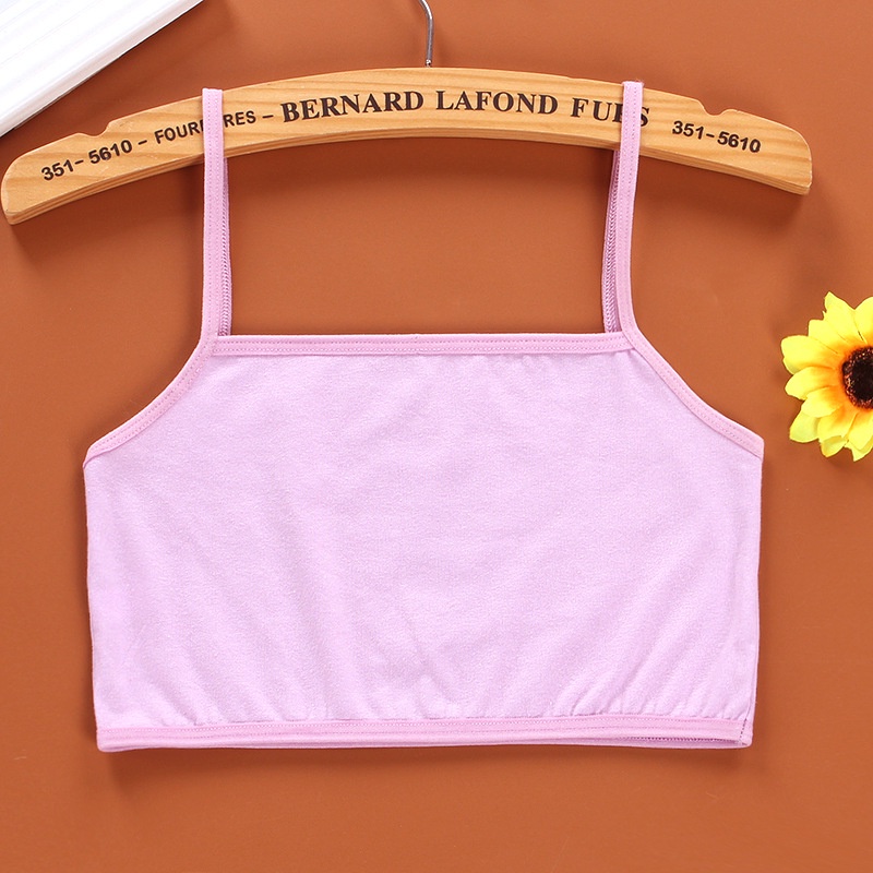 Áo Lót Hai Dây Aijolen Vải Cotton Mỏng Màu Sắc Xinh Xắn Thời Trang Cho Bé Gái