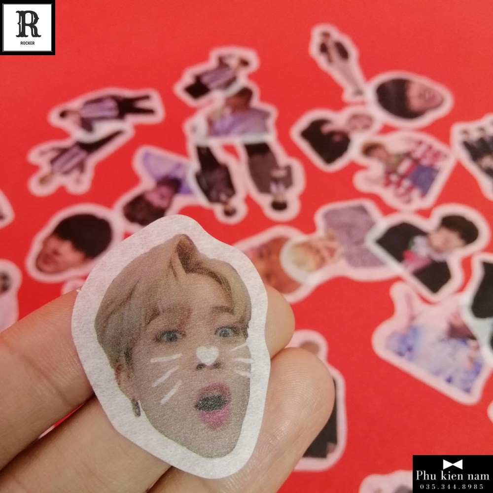 Sticker PVC BTS 39 Hình ST095 - Stickers Chống nước Dán Mũ bảo hiểm Vali Laptop Điện thoại Dán xe