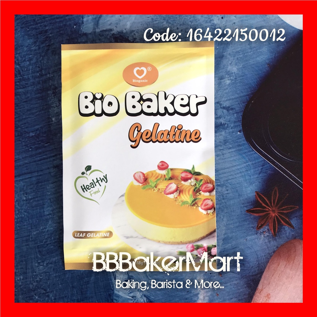 Gelatine LÁ BIO BAKER - 10 lá NHỎ (Khoảng 18gr)