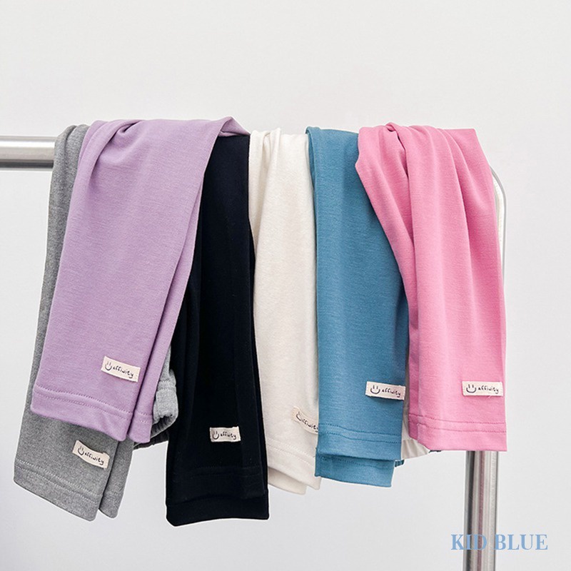 Quần Legging Cotton Dệt Kim Mỏng Dáng Ôm Phong Cách Hàn Quốc Cho Bé Gái