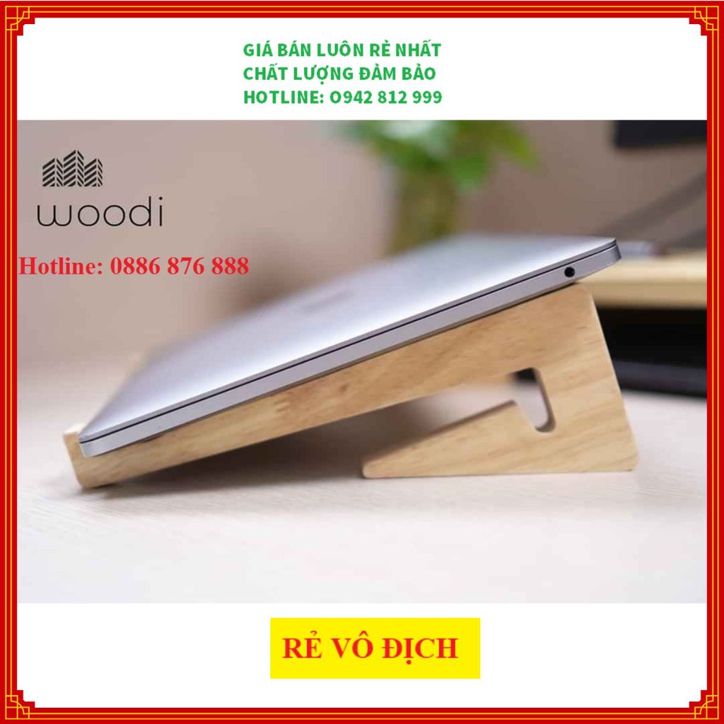 Giá đỡ laptop gỗ cho Macbook kiêm Tản Nhiệt Laptop Bằng Gỗ Thông Chắc Chắn, Tinh Tế Kiểu Chữ V Giá Luôn Tốt Nhất