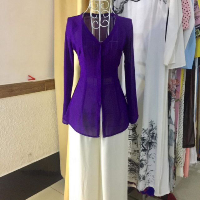 Áo bà ba voan lụa