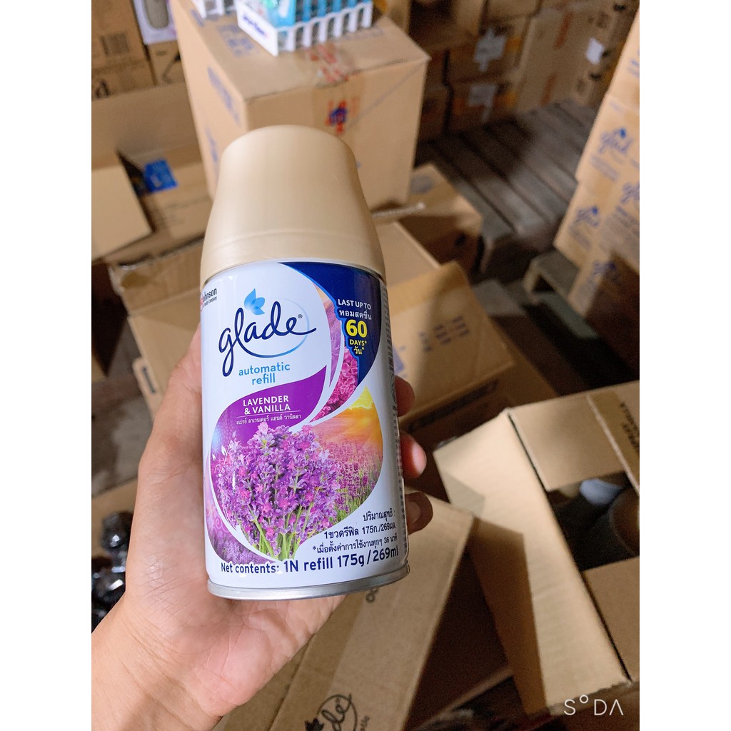 Bình ( Lõi) xịt thơm phòng tự động Hương Lavender GLADE Thái Lan