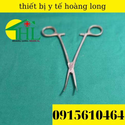 Panh Y Tế, Panh Gắp Phẫu Thuật, Pen Kẹp Y Tế, Panh Cong Không Mấu 18cm - Hàng Pakistan