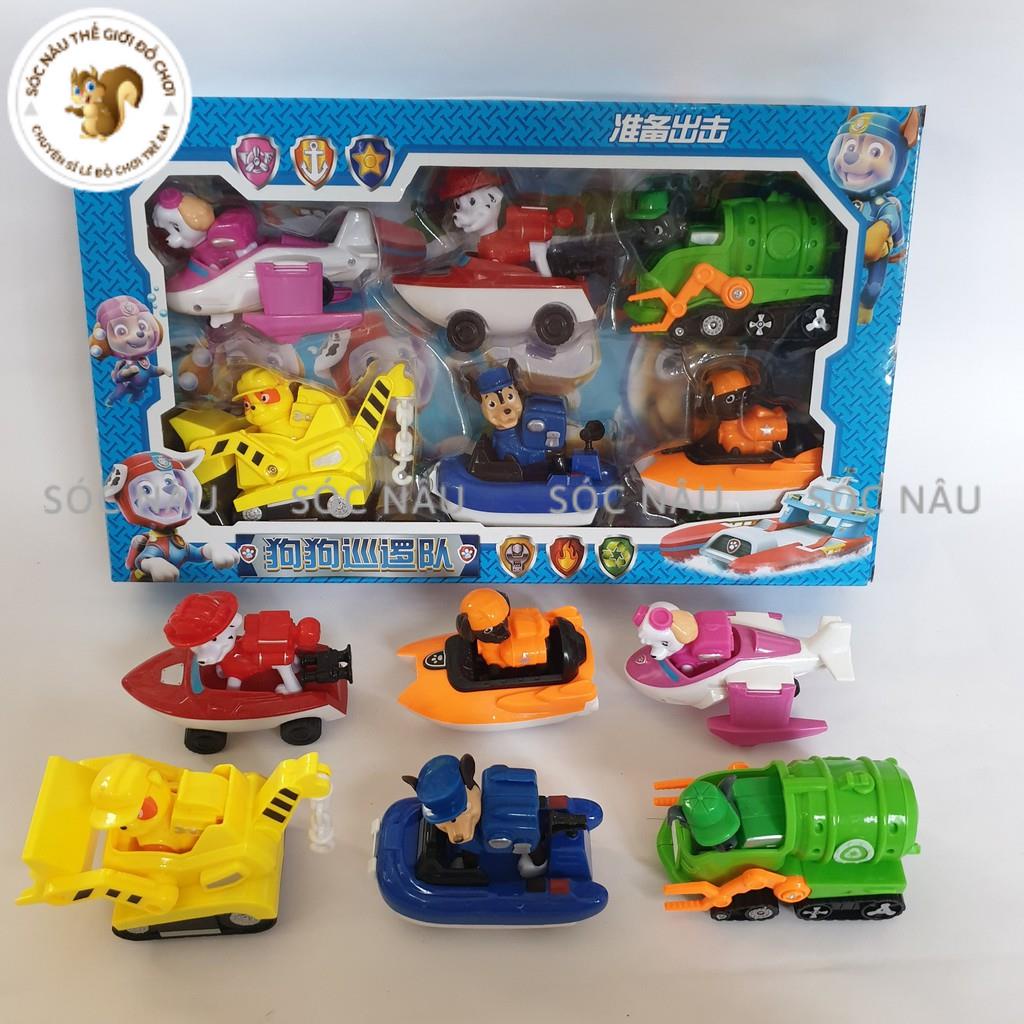 [Hàng siêu đẹp] Chó cứu hộ đồ chơi Paw Patrol mô hình 6 con siêu to có thể tháo ...