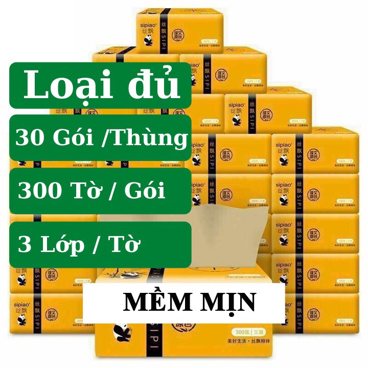 [THÙNG 30 GÓI ] Giấy ăn gấu trúc, Gấy ăn chất liệu mềm mịn cao cấp