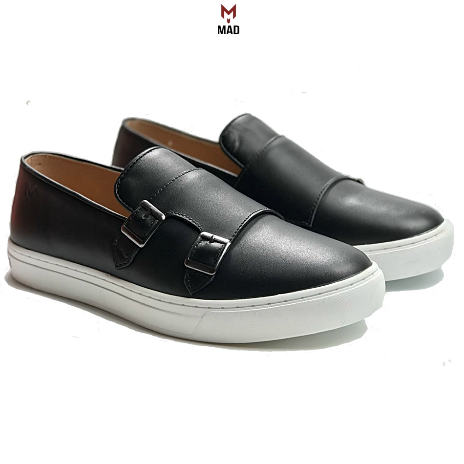 Giày lười nam Slip On Monk Strap MAD trẻ trung năng động da bò cao cấp chất lượng tốt