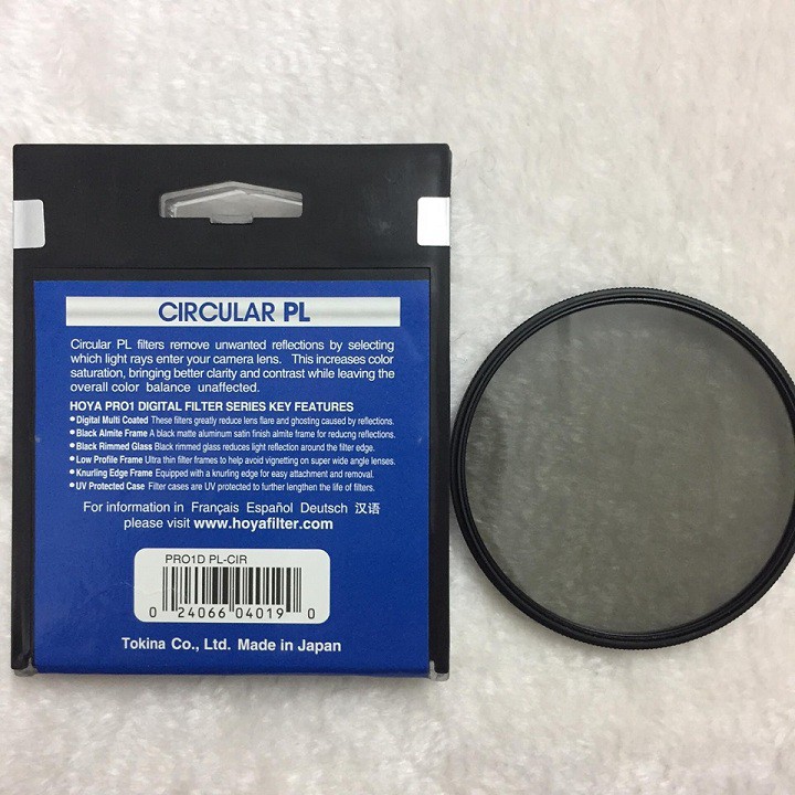 Kính lọc (filter) Hoya C-PL phi 77 dùng cho ống kính máy ảnh