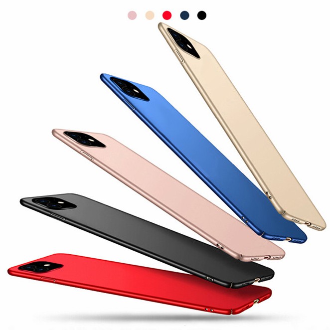 Ốp lưng PC cứng siêu mỏng cho iPhone 12 11 Pro Max Vỏ bảo vệ lưng mỏng, mờ Ốp lưng chống sốc cho iPhone 7 8 Plus