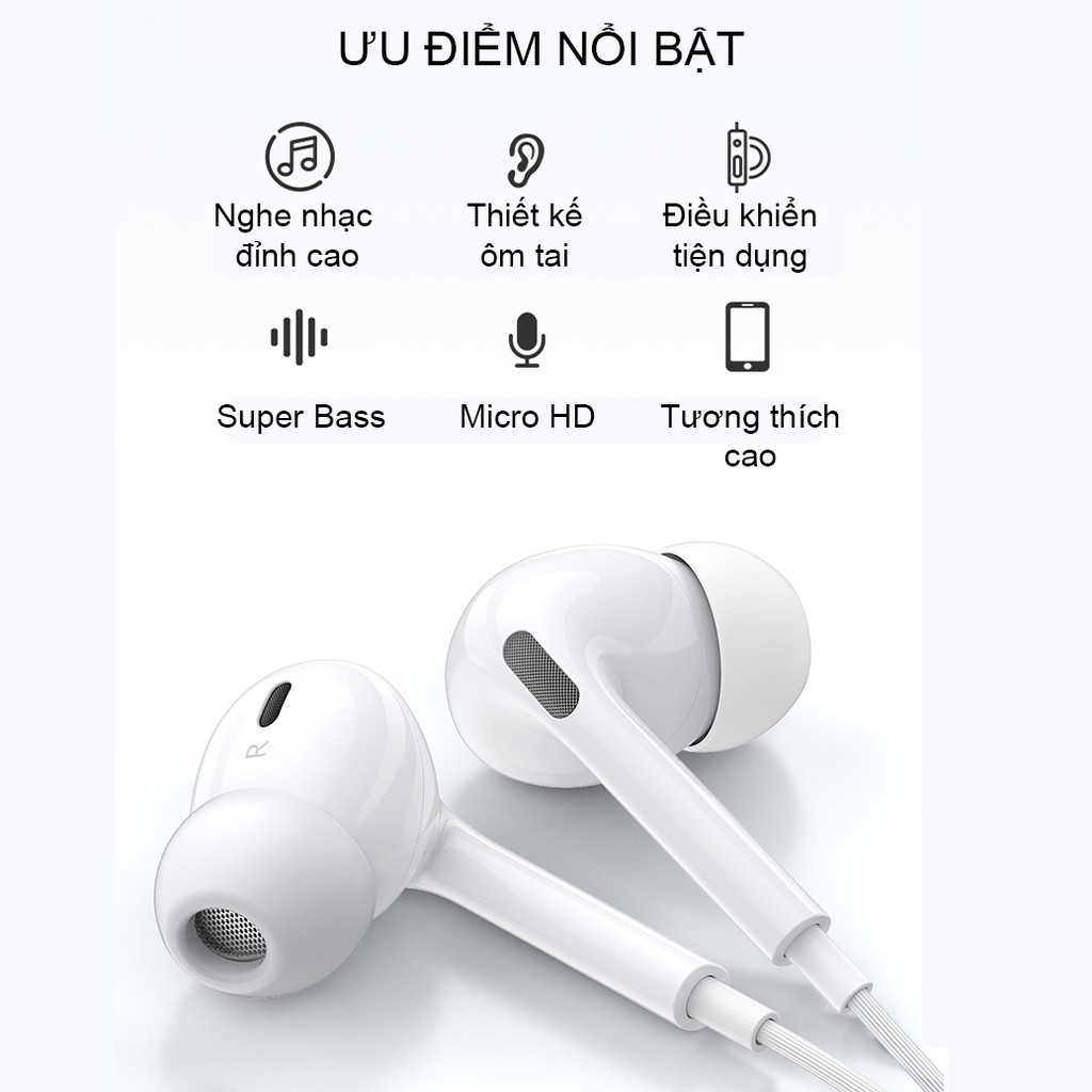 Tai nghe nhét tai SIDOTECH P5 siêu bass cách âm có mic chống ồn chuyên nghe nhạc EDM Remix chơi gaming esport jack 3.5mm